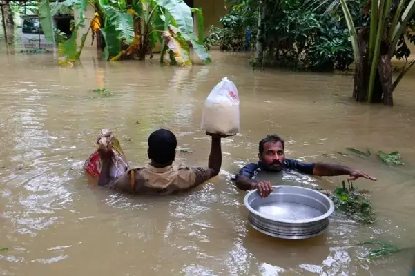 A meal when the water takes everything.